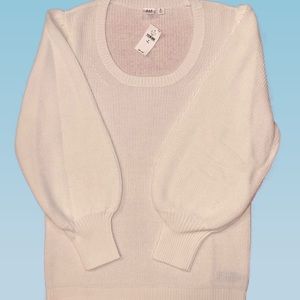 GAP Puff Sleeve Scoop Neck Sweater Size M Tall NWT